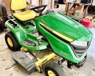 Right side view of mower
