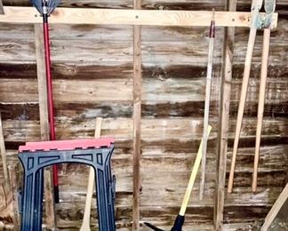 Lawn tools, pair of sawhorses