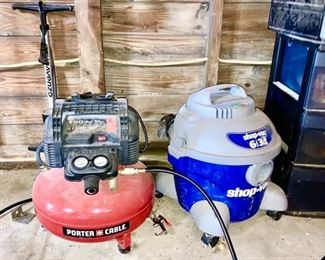 Air compressor and shop vacuum