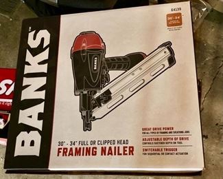Bank's framing nailer (new in box)