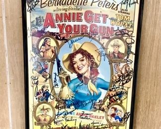 PRE-SALE AVAILABLE:  Signed framed Broadway musical poster advertising, "Annie Get Your Gun"