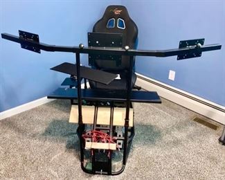 Volair Sim Universal Flight or Racing Simulation Cockpit  
Chassis with Triple Monitor Mounts