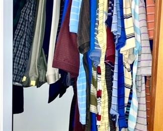 Men's clothing, pants, pull-over shirts, sizes 2XL and 3XL, men's shoes