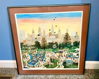 Signed framed print "Oasis in the Urban Jungle", Jane Wooster Scott