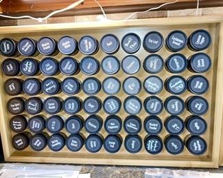 Large Allspice box with filled jars