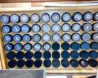 Large Allspice box with spice jars