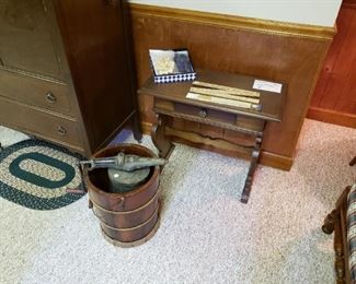 Vintage ice cream churn