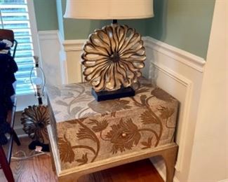 Gold & White Side Table