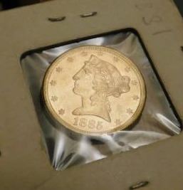 Gold Five Dollar 1885 Coin