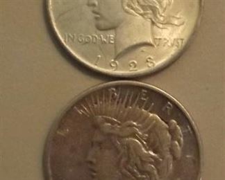 Two Silver Dollars - 1923 & 1925