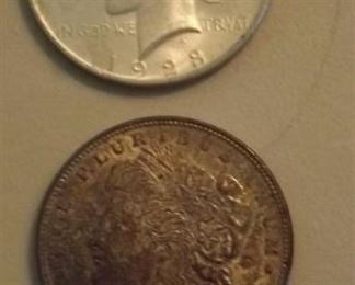 Two Silver Dollars - 1923 & 1889