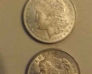 Two Silver Dollars - Both 1921