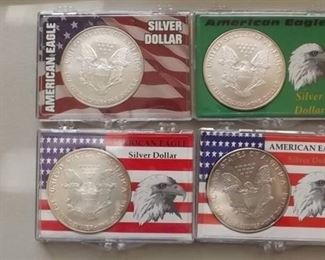 American Eagle Silver Dollars (4 ea)