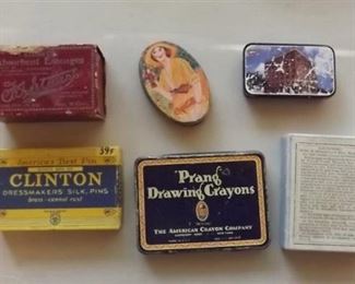 Small Antique Tins & Boxes
