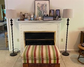 Nautical Items & Ottoman