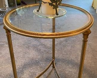 Brass & Glass Round TAble