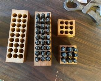 Sears Roebuck & Co. Machine Cut Steel Letters in Wooden Boxes, 