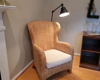 Rattan woven side chair by Pottery Barn...41' high x 28" wide x 30" high
