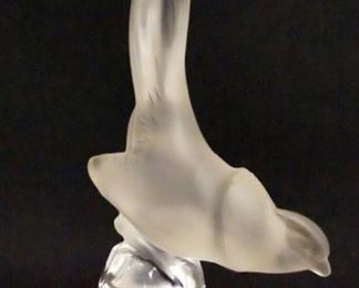 1063	LALIQUE PHEASANT PAPERWEIGHT, FROSTED & CLEAR, 4 1/2 IN HIGH
