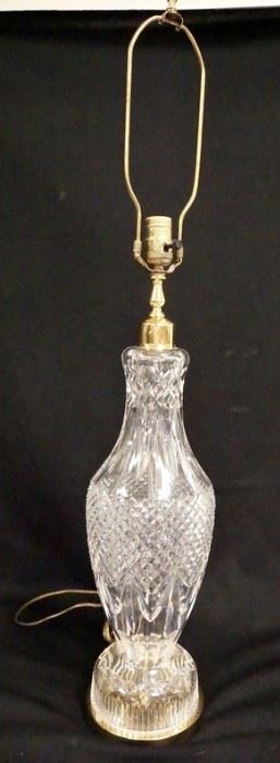 1068	WATERFORD CUT CRYSTAL TALL LAMP, 35 1/2 IN HIGH
