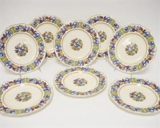 1076	8 CROWN DUCAL FLORENTINE PLATES, 9 IN
