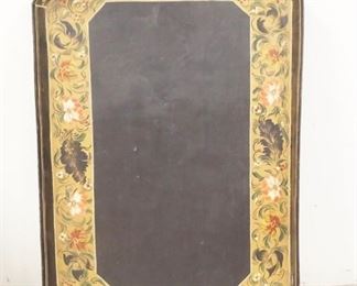 1078	VERY LARGE TOLE TIN TRAY, FRUIT & FLORAL BORDER, 35 1/4 IN X 22 3/4 IN
