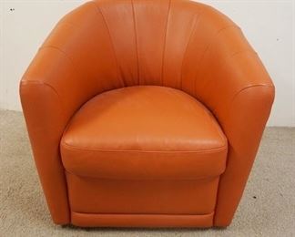 1088	LEATHER SWIVEL CLUB CHAIR, MODEL 030, 30 1/2 IN WIDE X 33 IN HIGH
