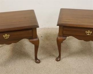 1120	PAIR OF PENNSYLVANIA HOUSE ONE DRAWER SIDE TABLES *LIMITED EDITION*, 22 IN X 16 1/2 IN X 18 1/4 IN HIGH
