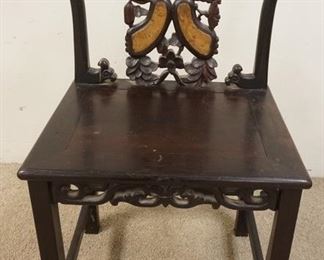 1224	CARVED ASIAN CHAIR, 20 1/4 IN WIDE X 36 IN HIGH
