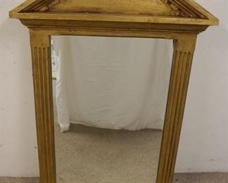 1231	LARGE MIRROR IN GOLD FRAME, HAS DENTAL MOLDING, 35 IN WIDE X 51 IN HIGH
