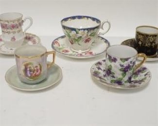 1233	GROUP OF 8 DECORATED CUP & SAUCER SETS

