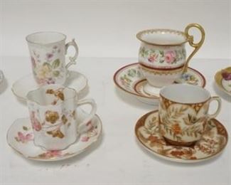 1235	GROUP OF 6 DECORATED CUP & SAUCER SETS W/SHELLEY
