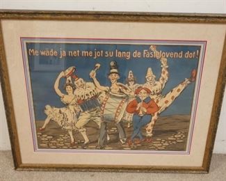 1243	CONTINENTAL CIRCUS POSTER, TRIPLE MATTED, 34 IN X 43 IN
