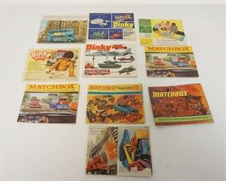1275	10 DINKY & MATCHBOX CATALOGS, 60'S & 70'S, COUPLE MISSING FRONT COVERS
