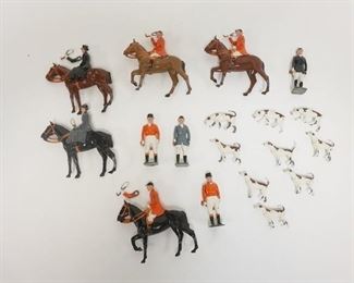 1303	LOT OF BRITAINS TOY FOX HUNTERS W/HOUNDS
