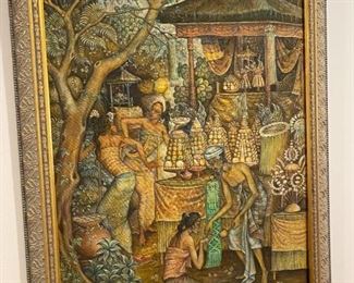 Ubud Bali painting by I Wayan Djudjul (1942-2008)