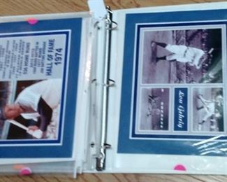 Mickey Mantle and Lou Gehrig photos, nicely matted