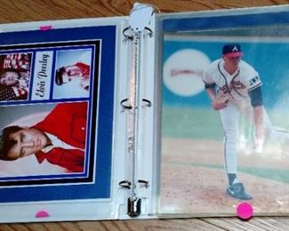 Elvis Presley photos, nicely matted and action photo of Braves pitcher John Mullen