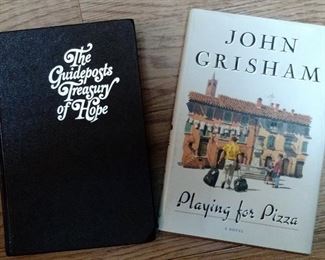 Best Sellers John Grisham “Playing for Pizza and The Guideposts Treasury of Hope.  Wonderful Books throughout this home and priced to sell first day.