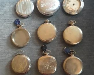 Po ket watch cases, silver and other metals