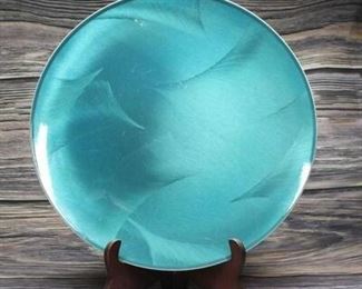 Cathrineholm Norway Midcentury Teal Plate