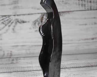 Vintage Black Abstract Statuette Figurine of the Virgin Mary