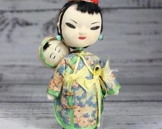 Vintage Chinese Woman with Baby Doll