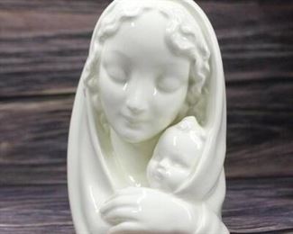 Ceramic Madonna with Child Bust