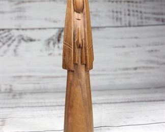 Wood Carved Statuette of the Virgin Mary