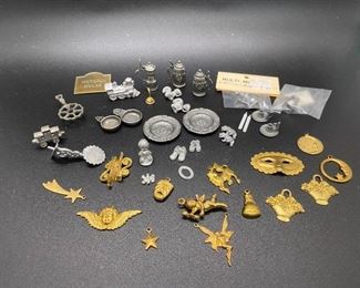 Paintable Metal Dollhouse Miniatures and Charms