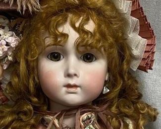 1995 Mary Benner Victorian Style Bisque Composite Doll Bell Ceramics