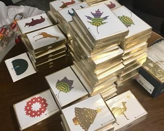 Custom goldleaf greeting cards in boxes
