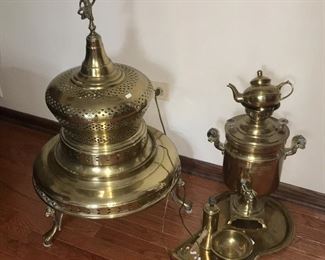 Large Brass Samovar fitted  with electric