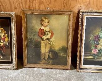 Collectible signed Vintage and antique frames oil paintings and watercolor